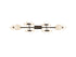 Amani 14-Light Linear Chandelier in Black Cashmere